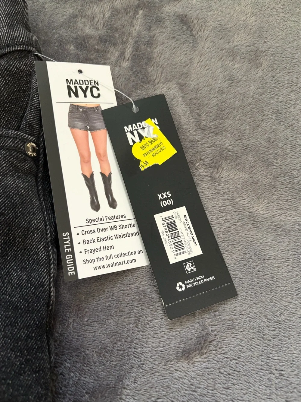 Women's Black Denim Shorts